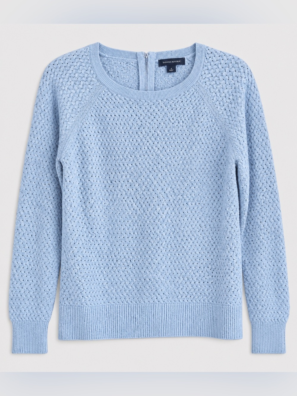 American Eagle Light Blue Knit Crewneck Sweater - size XL